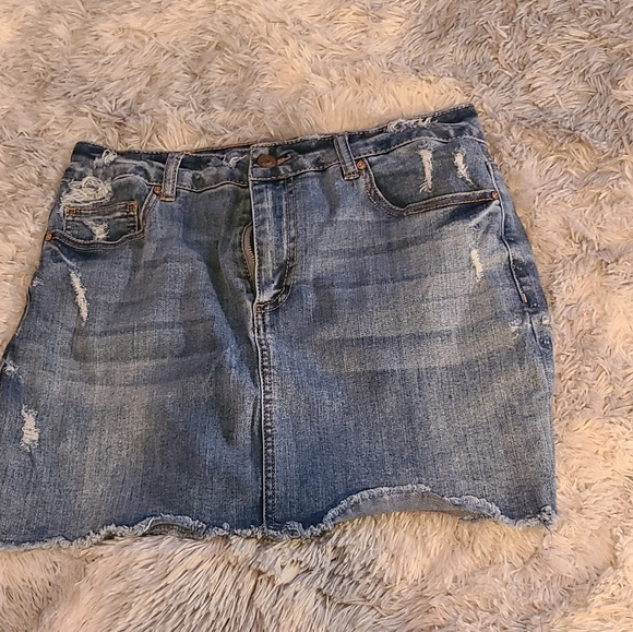 Denim Blue Jean Skirt Ci Sono size Large - Picture 1 of 13